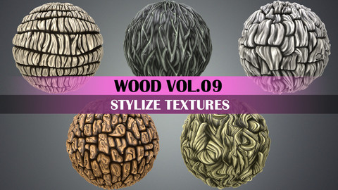 Stylized Wood Vol.09 - Hand Painted Texture Pack