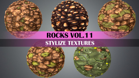 Stylized Rocks Vol.11 - Hand Painted Texture Pack