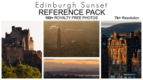 Reference Pack - Edinburgh Sunset - 100+ Royalty Free Photos