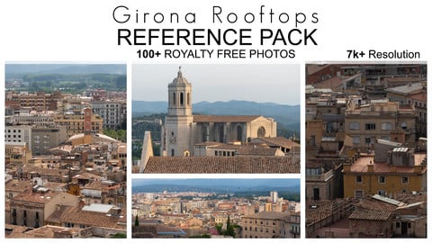 Reference Pack - Girona Rooftops - 100+ Royalty Free Photos