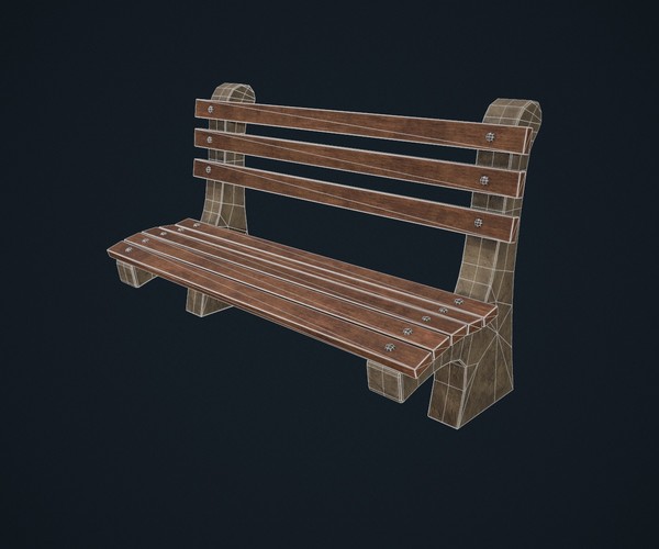 ArtStation Park Bench Game Assets