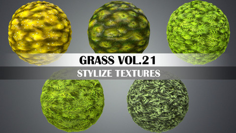 Stylized Grass Vol.21 - Hand Painted Texture Pack