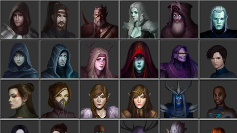 Realistic 2D Sci-fi & Fantasy Game Avatars
