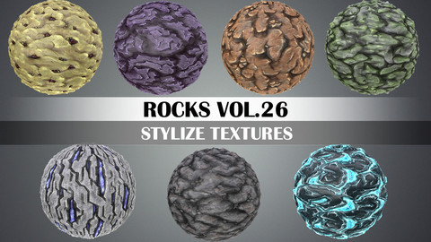 Stylized Rocks Vol.26 - Hand Painted Texture Pack