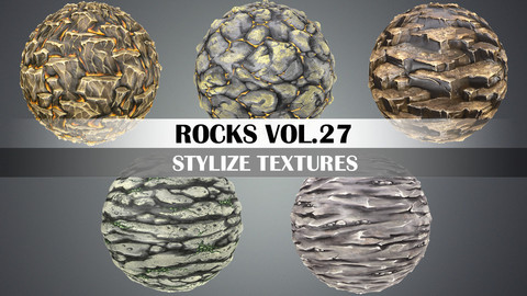 Stylized Rock Vol.27 - Hand Painted Texture