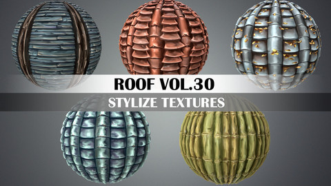 Stylized Roof Vol.30 - Hand Painted Texture