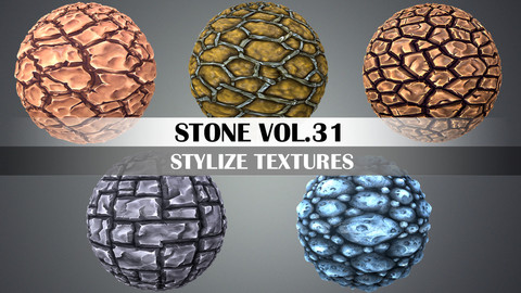 Stylized Stone Vol.31 - Hand Painted Texture