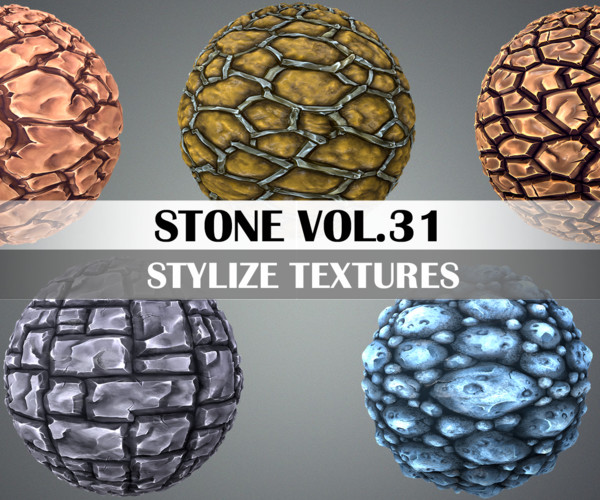 ArtStation - Stylized Stone Vol.31 - Hand Painted Texture | Game Assets