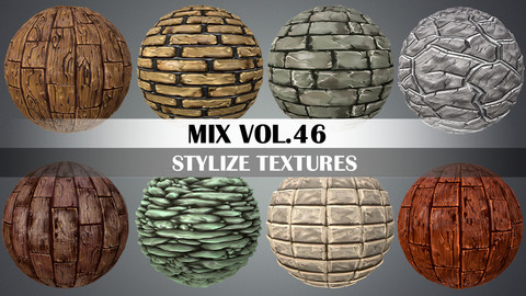Stylized Mix Vol.46 - Hand Painted Texture Pack