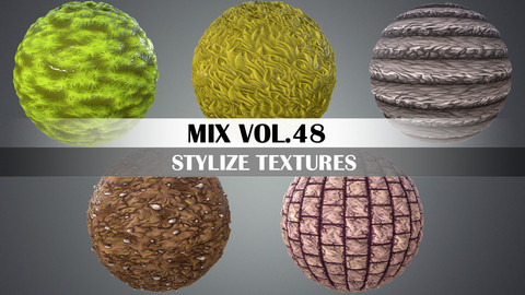 Stylized Mix Vol.48 - Hand Painted Texture Pack
