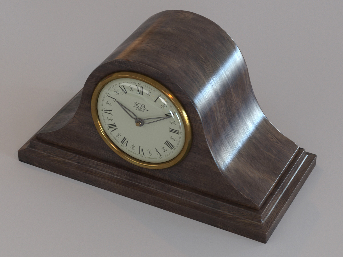 ArtStation Vintage table wooden clock Resources