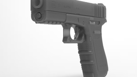 simple Glock 3D modeling .OBJ / .STL