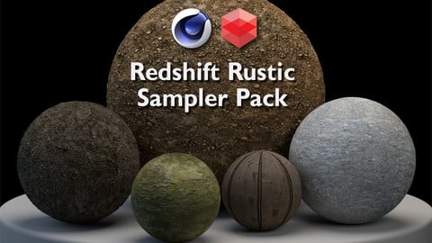 Redshift Rustic Material Sample Pack  (Cinema 4D ONLY)
