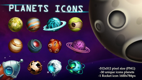 Planets Icons