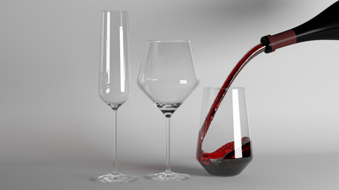 Red Wine and Champagne glasses