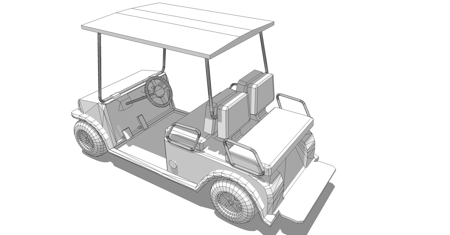 ArtStation Golf Cart Game Assets
