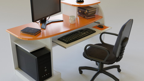 Desktop Computer Table and Chair