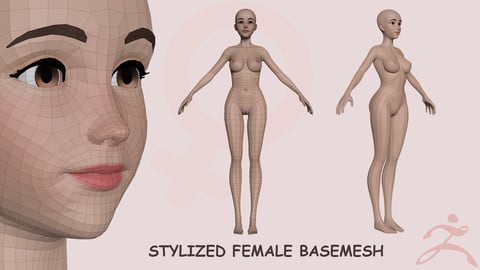 Stylized female basemesh