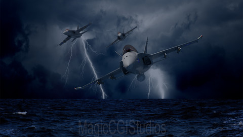 F/A -18 HORNETS - THUNDER & LIGHTNING