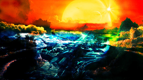 Concept Art - Science Fiction - landscape - sci-fi - Digital painting - game art - photo manipulation - environment