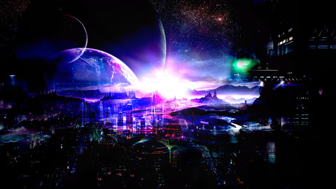 Concept Art - Science Fiction - landscape - sci-fi - Digital painting - game art - photo manipulation - environment