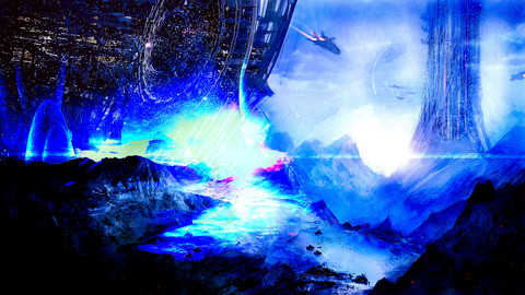 Concept Art - Science Fiction - landscape - sci-fi - Digital painting - game art - photo manipulation - environment