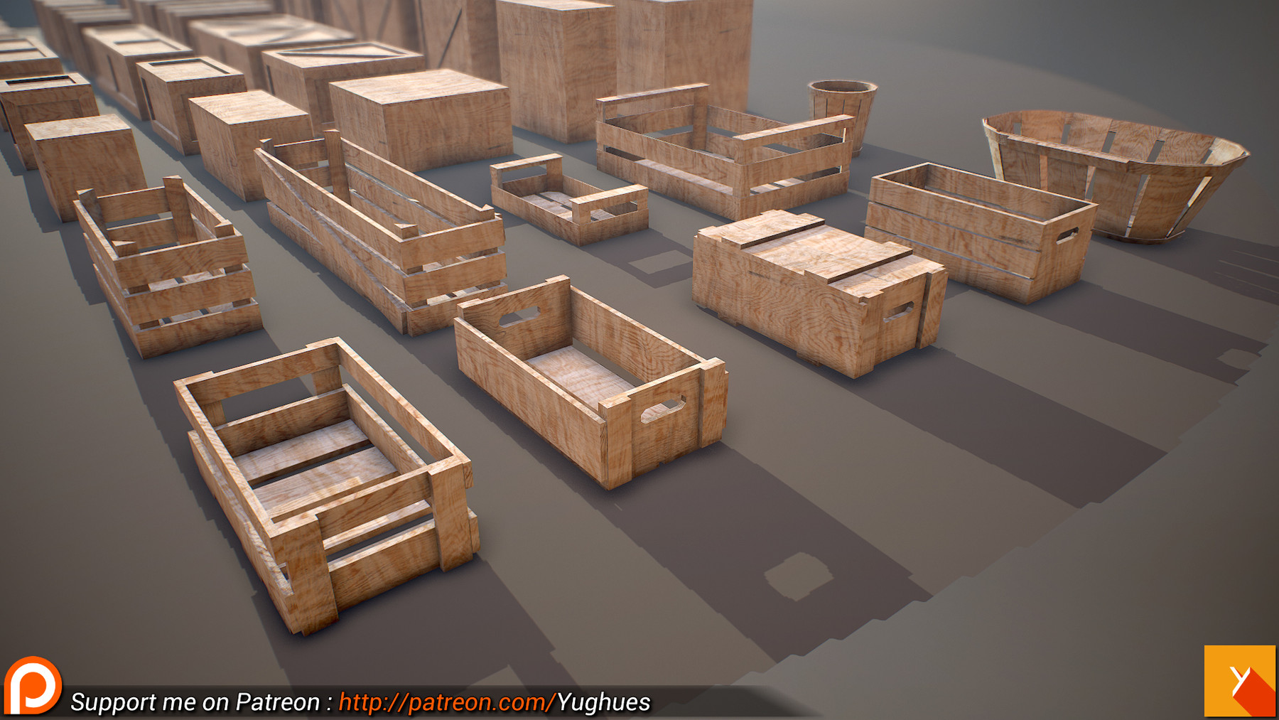 ArtStation Yughues Wooden Crates Game Assets