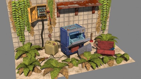 Kitchen IceMatic.This scene contains eight different objects.The scene is measured in centimeters.All textures have a resolution of 4096.This model can be used in games and for advertising purposes, as it contains a small number of polygons.