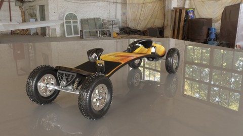 scateboard with oversized wheels