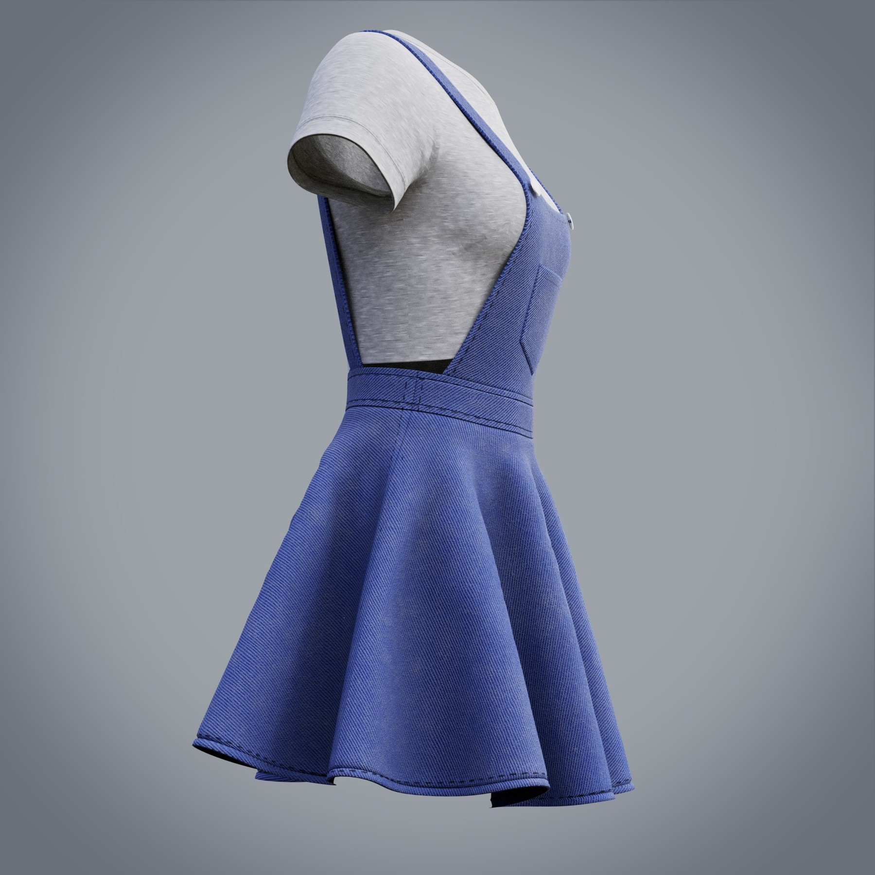 dungaree skater dress