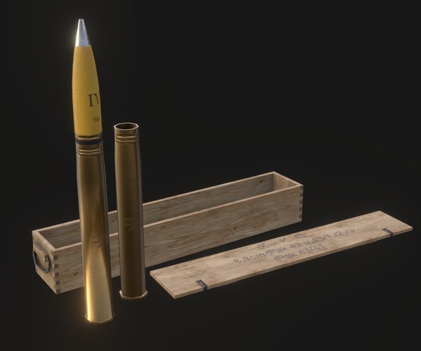 ArtStation - German 88mm FLAK Ammo | Game Assets