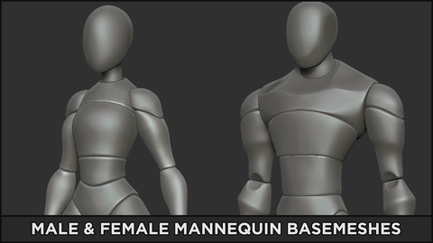 BASEMESH - Male / Female Mannequins