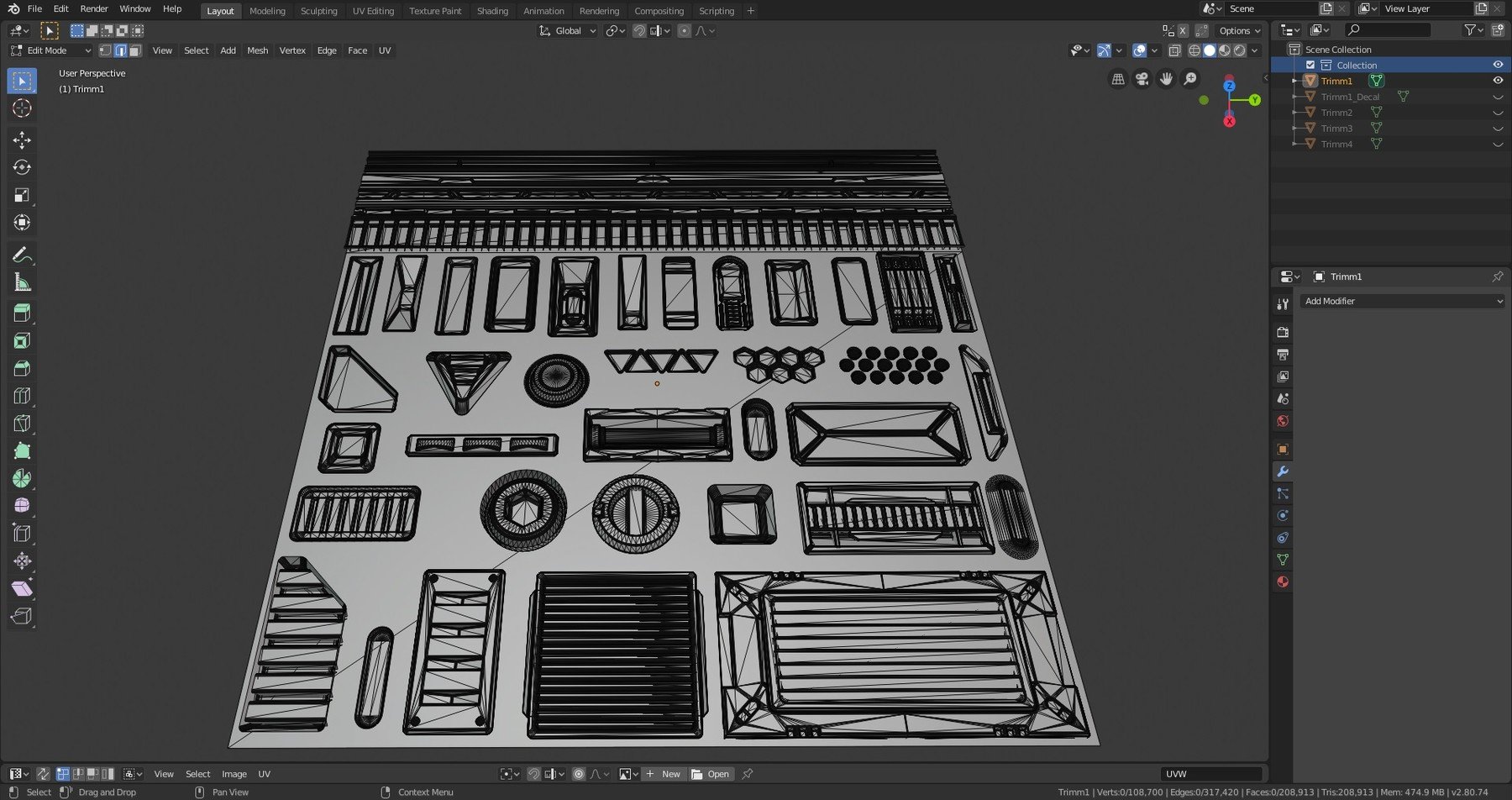 ArtStation Scifi trim sheet textures Game Assets