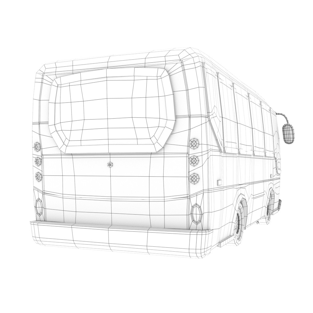 Artstation - Cartoon Bus 