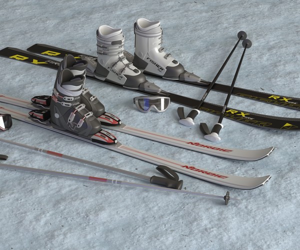 ArtStation Snow Ski Boots Resources