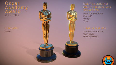 Oscar Academy Award - Low Polygon