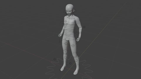 ArtStation - Stylized Humanoid Base Mesh - Male -Rigged- | 3D Assets