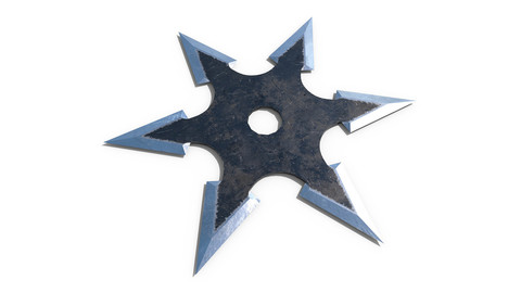 Shurikens 3 Low Poly