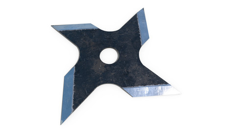 Shurikens 4 Low Poly