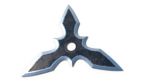 Shurikens 6 Low Poly