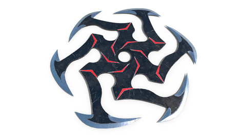 Shurikens 10 Low Poly