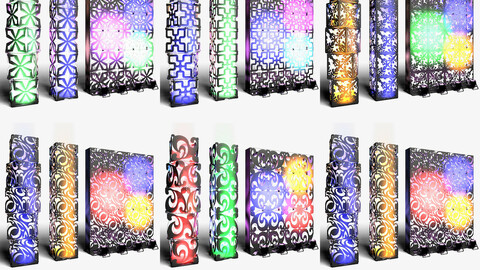 Stage Decor Collection 01,02 - Modular Wall Column  16 PCS