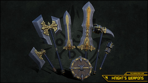 Stylized Knight's Weapons
