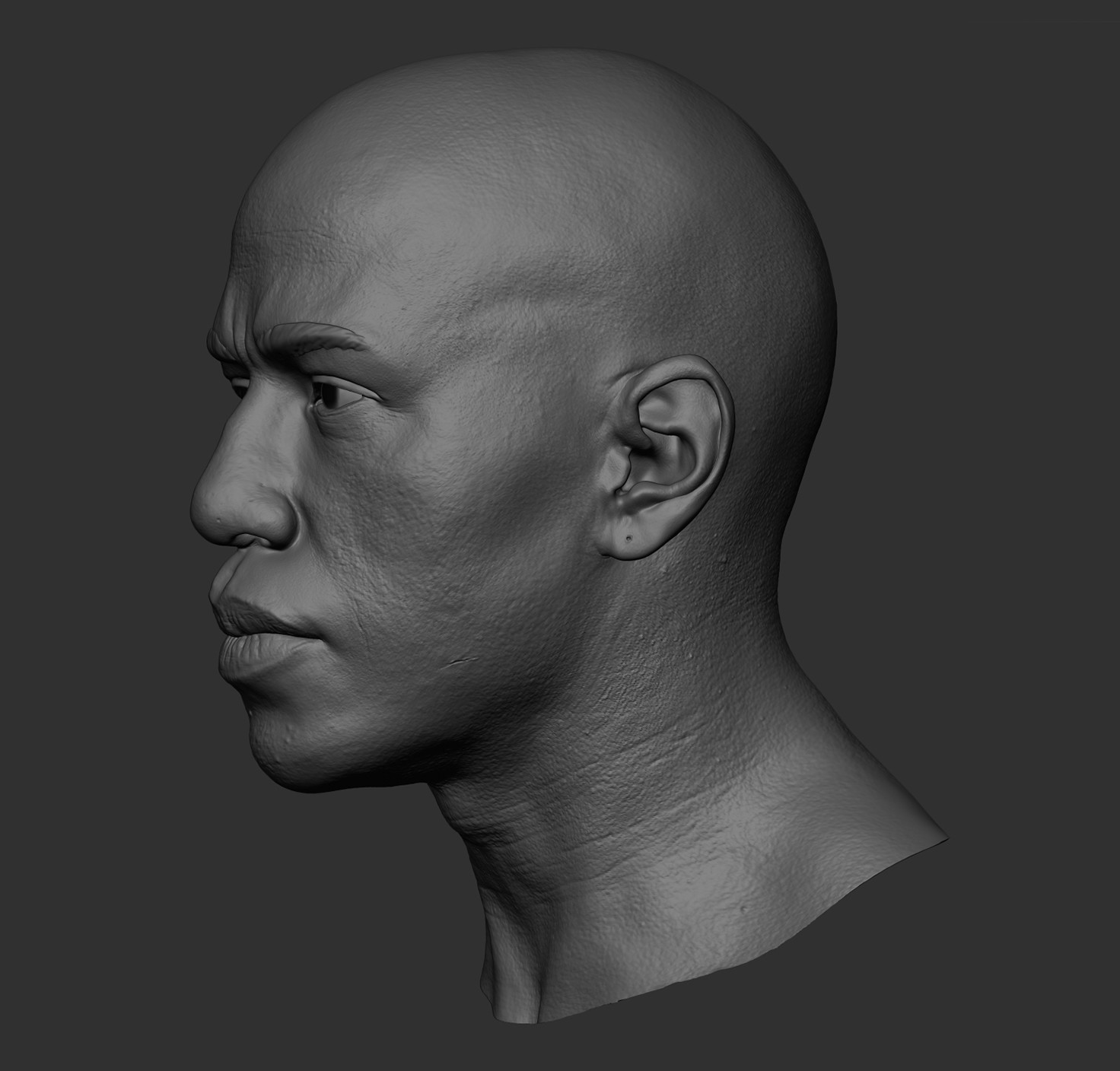 realistic human zbrush head renders african