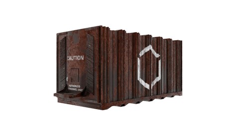 Cargo Container - High and low Poly versions Low-poly 3D model