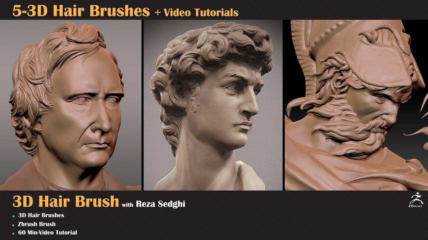 ArtStation - 5-3D Hair Brushes+Video Tutorial | Tutorials