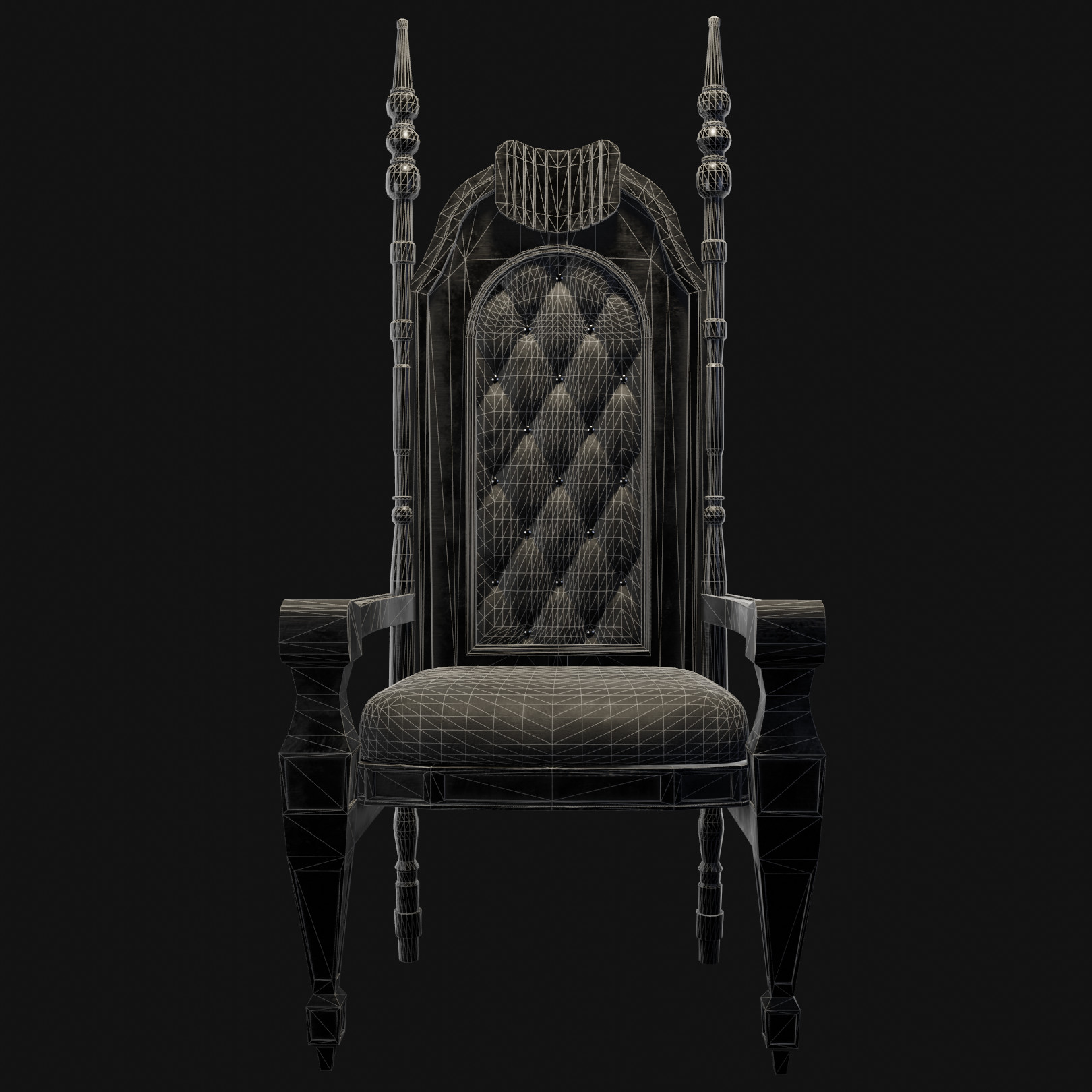 ArtStation - Big Wooden Chair 3D Model | Resources