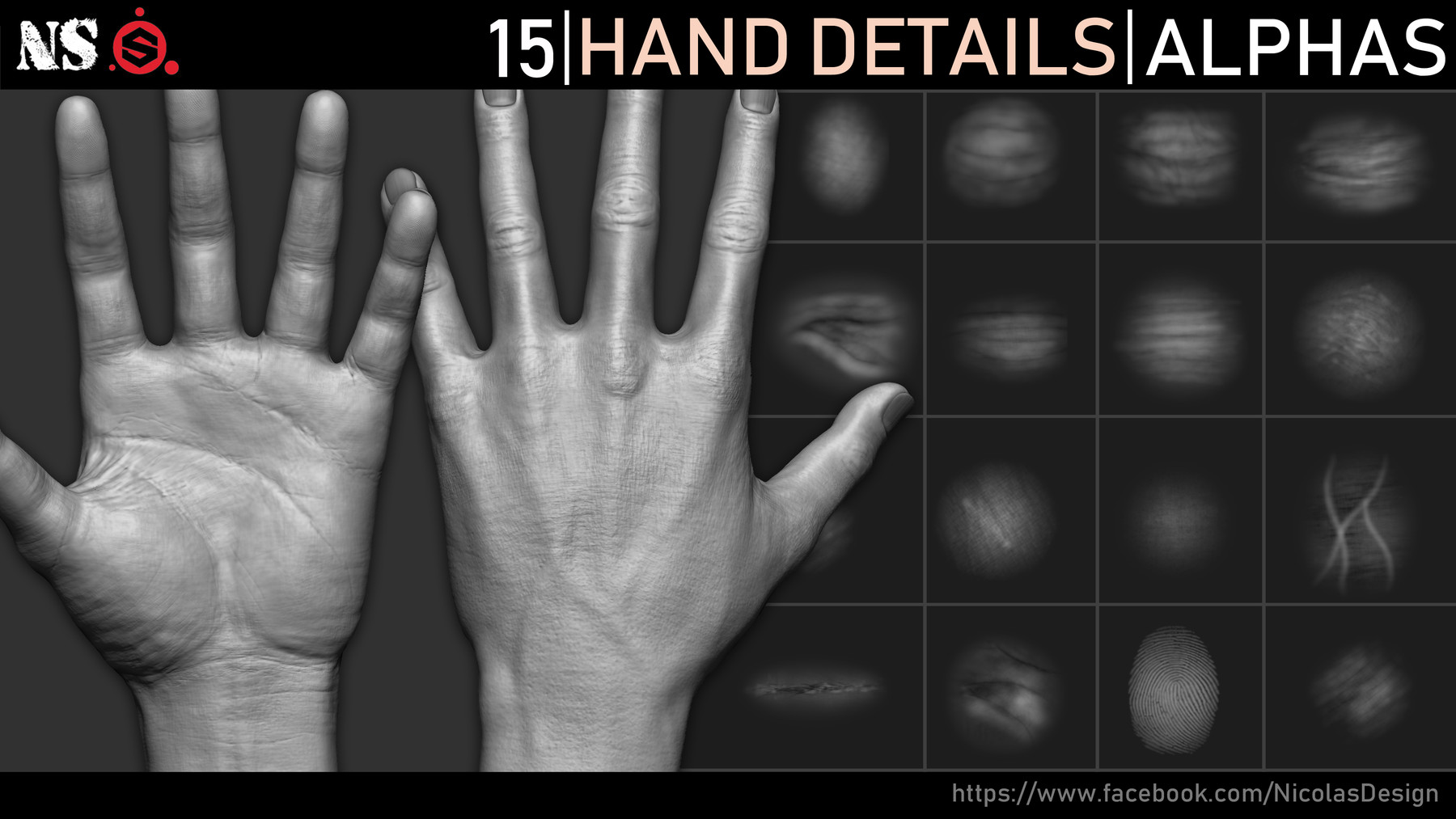 Artstation Hand Details Alphas Brushes