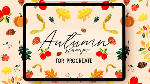 AUTUMN STAMP BRUSHES FOR PROCREATE