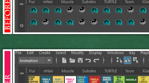 Maya Shelf Label Icon Generator (Create colourful maya shelf icons on the fly)
